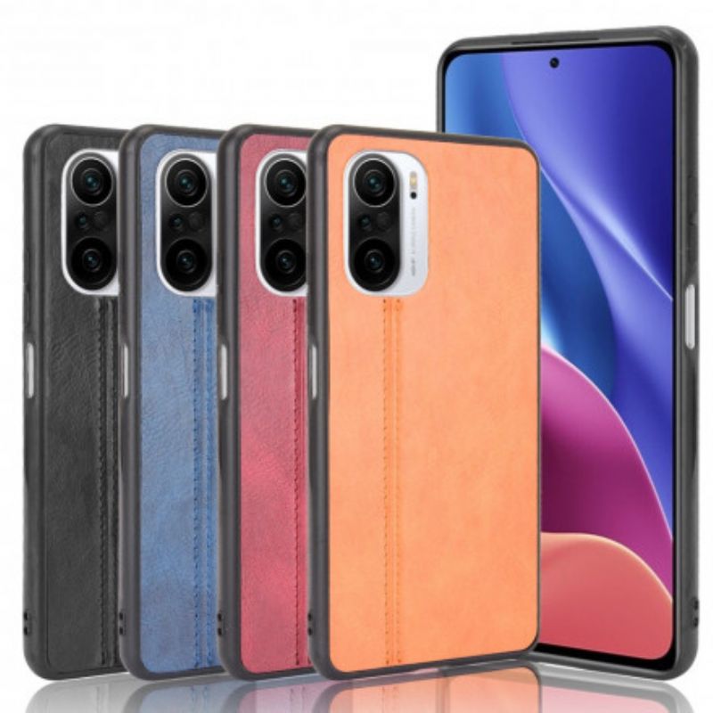 Coque Xiaomi Mi 11i 5G / Poco F3 Effet Cuir Couture