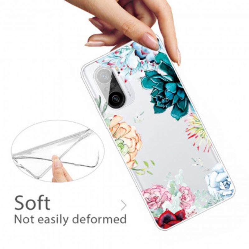Coque Xiaomi Mi 11i 5G / Poco F3 Transparente Fleurs Aquarelle