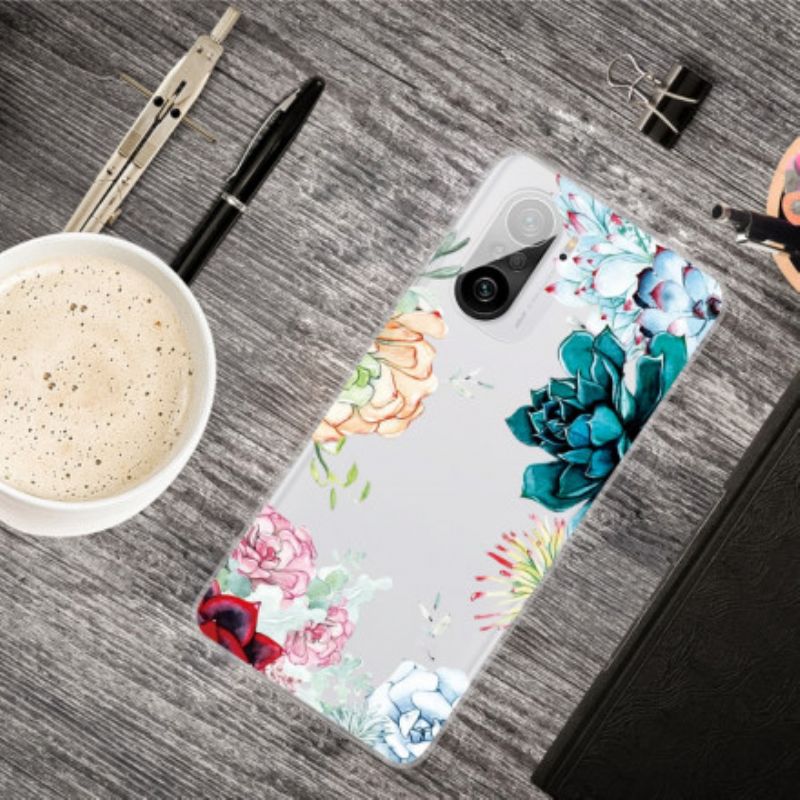 Coque Xiaomi Mi 11i 5G / Poco F3 Transparente Fleurs Aquarelle