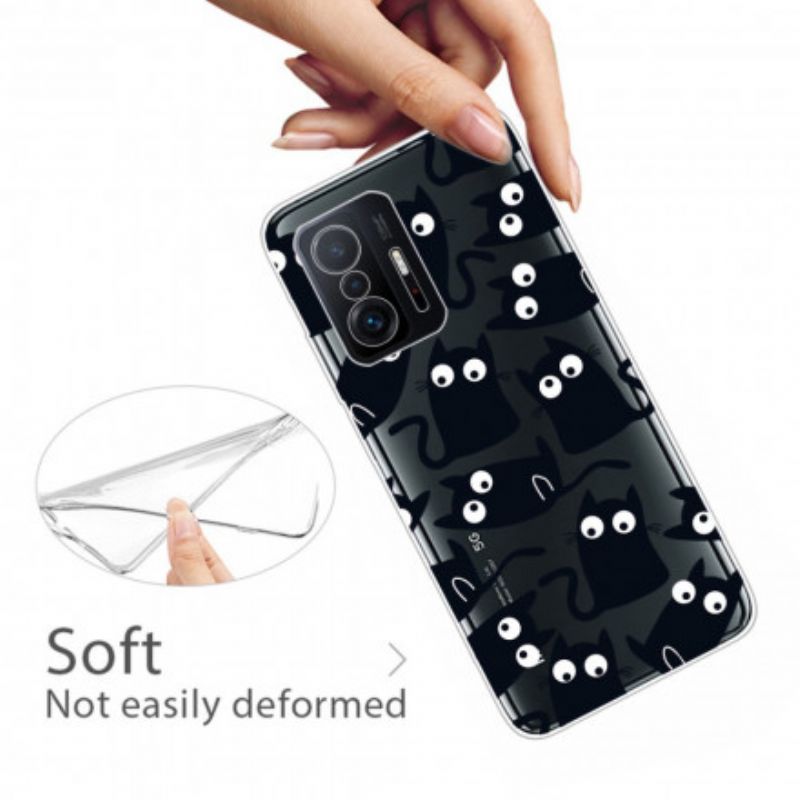 Coque Xiaomi Mi 11T / 11T Pro Multiples Chats Noirs