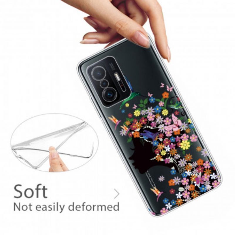 Coque Xiaomi Mi 11T / 11T Pro Transparente Chevelure Fleuri