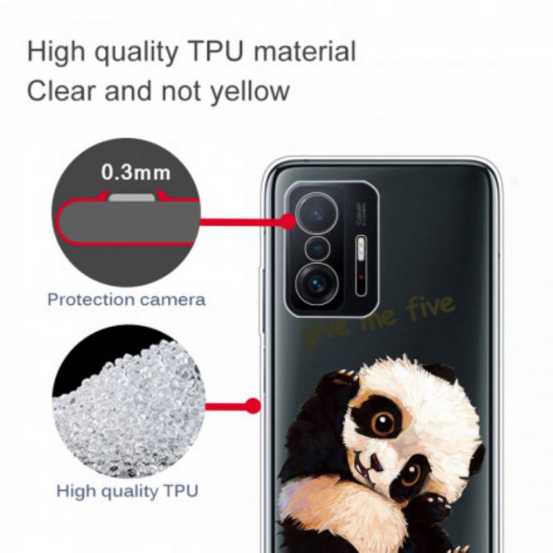 Coque Xiaomi Mi 11T / 11T Pro Transparente Panda Give Me Five