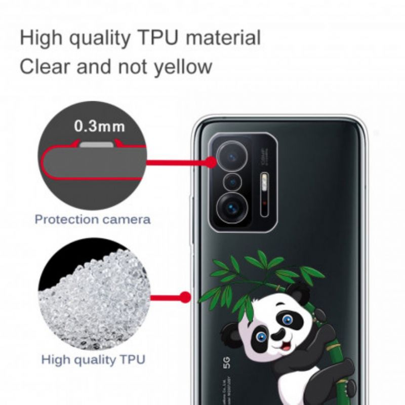 Coque Xiaomi Mi 11T / 11T Pro Transparente Panda Sur Le Bambou