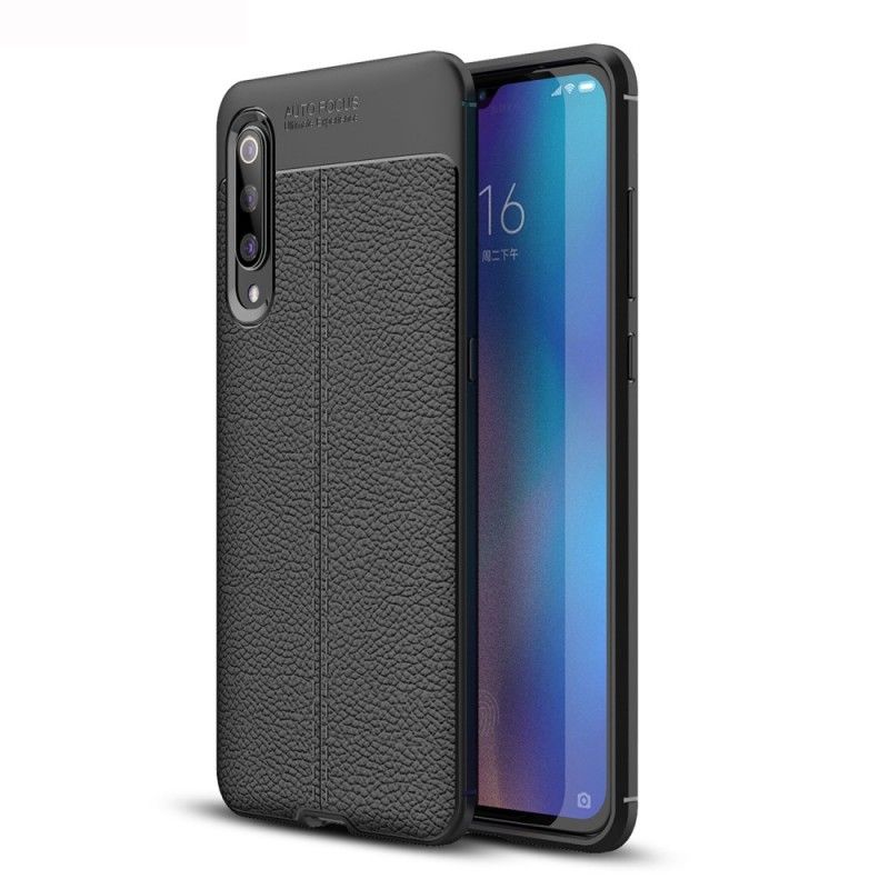 Coque Xiaomi Mi 9 Effet Cuir Litchi Double Line