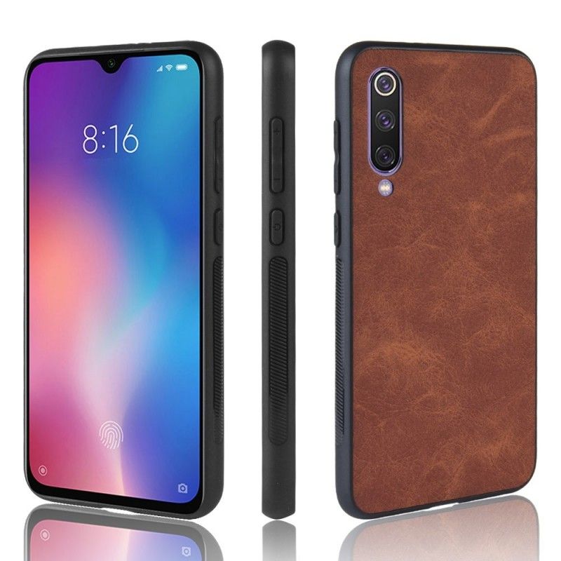 Coque Xiaomi Mi 9 Effet Cuir Look Vintage