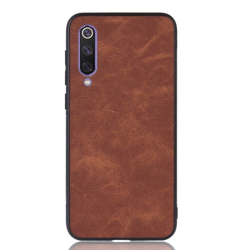 Coque Xiaomi Mi 9 Effet Cuir Look Vintage