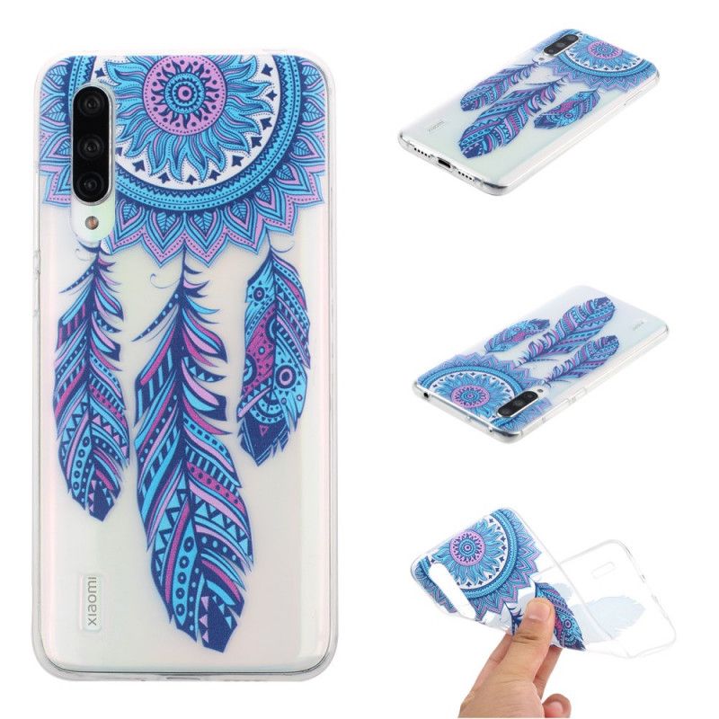 Coque Xiaomi Mi 9 Lite Attrape Rêves Plumes Bleues