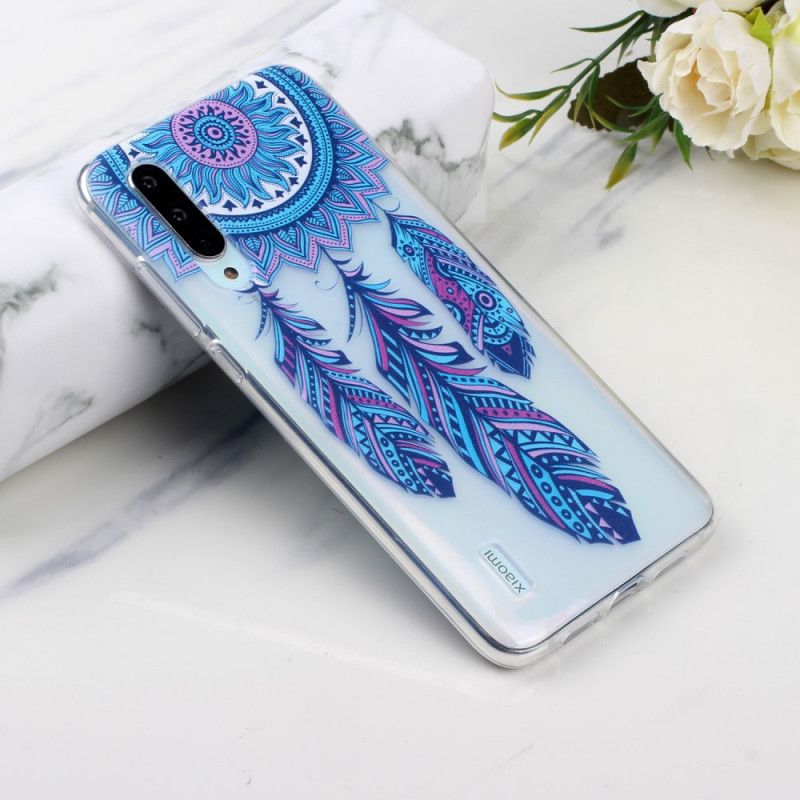 Coque Xiaomi Mi 9 Lite Attrape Rêves Plumes Bleues