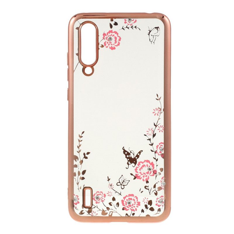 Coque Xiaomi Mi 9 Lite Diamants, Fleurs Et Papillons