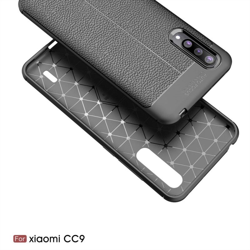 Coque Xiaomi Mi 9 Lite Effet Cuir Litchi