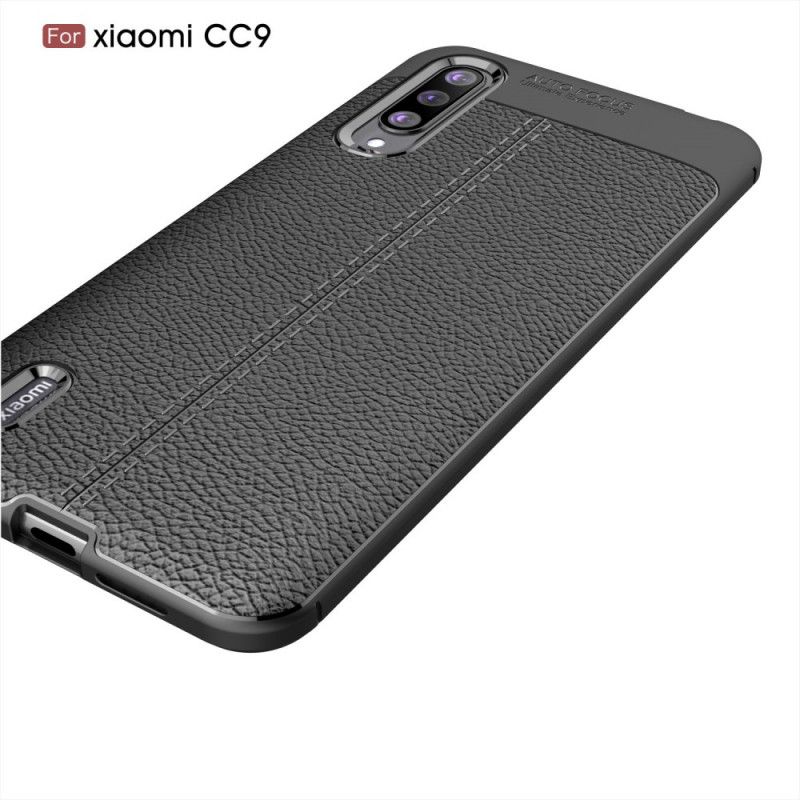 Coque Xiaomi Mi 9 Lite Effet Cuir Litchi