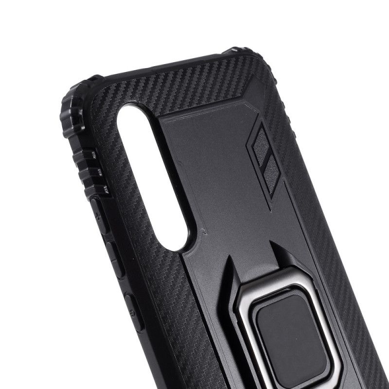 Coque Xiaomi Mi 9 Lite Ring Et Fibre Carbone