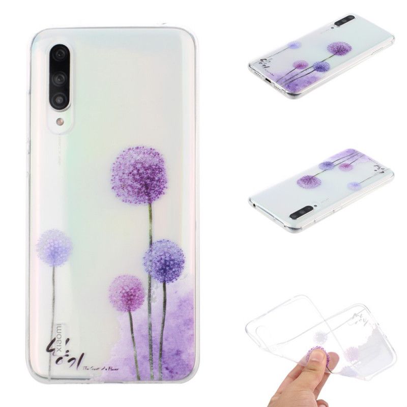 Coque Xiaomi Mi 9 Lite Transparente Pissenlits Colorés