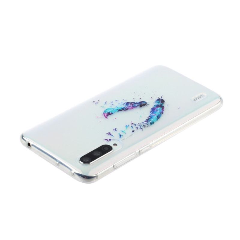 Coque Xiaomi Mi 9 Lite Transparente Plumes