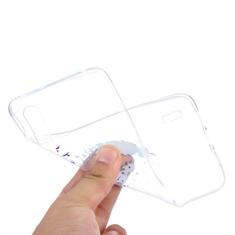 Coque Xiaomi Mi 9 Lite Transparente Plumes