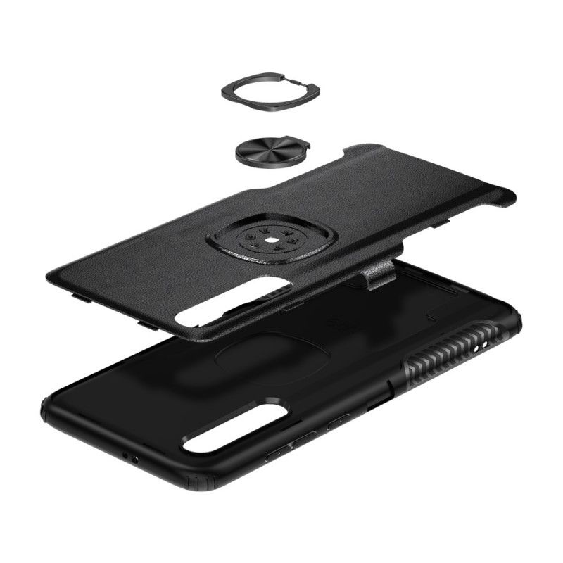 Coque Xiaomi Mi 9 Ring Premium Métal Et Simili Cuir