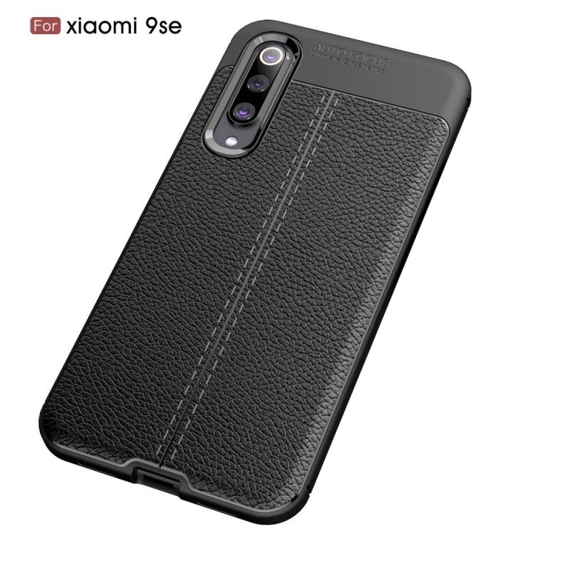 Coque Xiaomi Mi 9 Se Effet Cuir Litchi Double Line