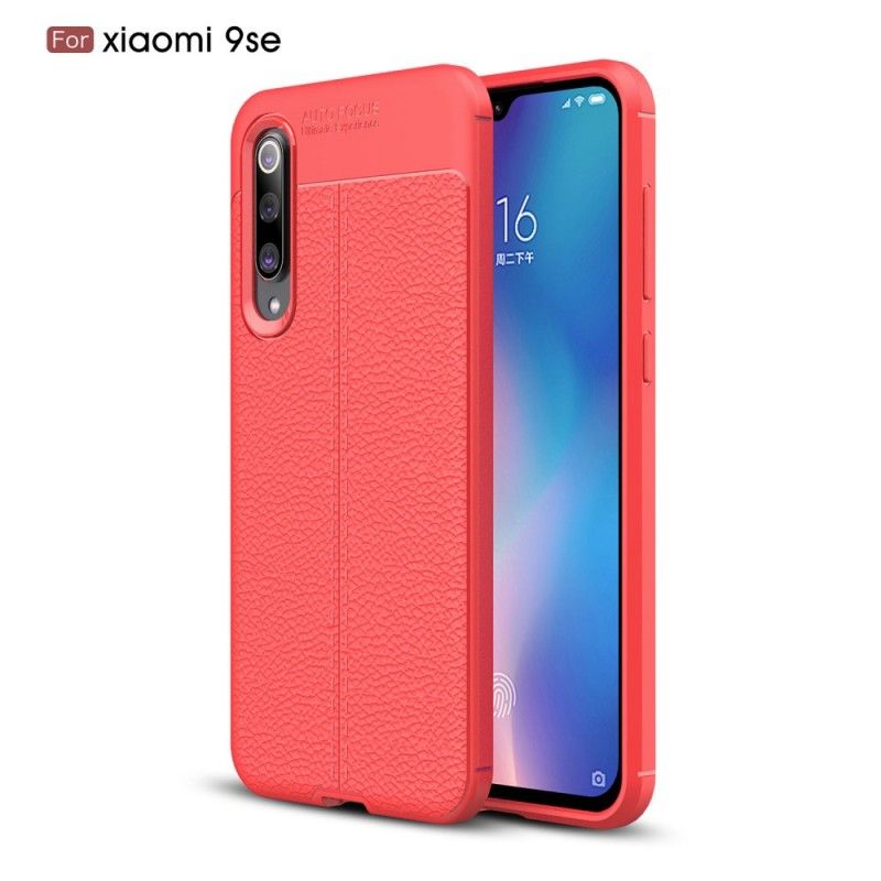 Coque Xiaomi Mi 9 Se Effet Cuir Litchi Double Line