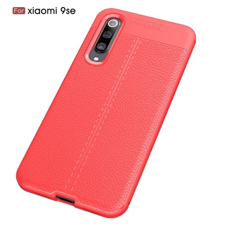 Coque Xiaomi Mi 9 Se Effet Cuir Litchi Double Line