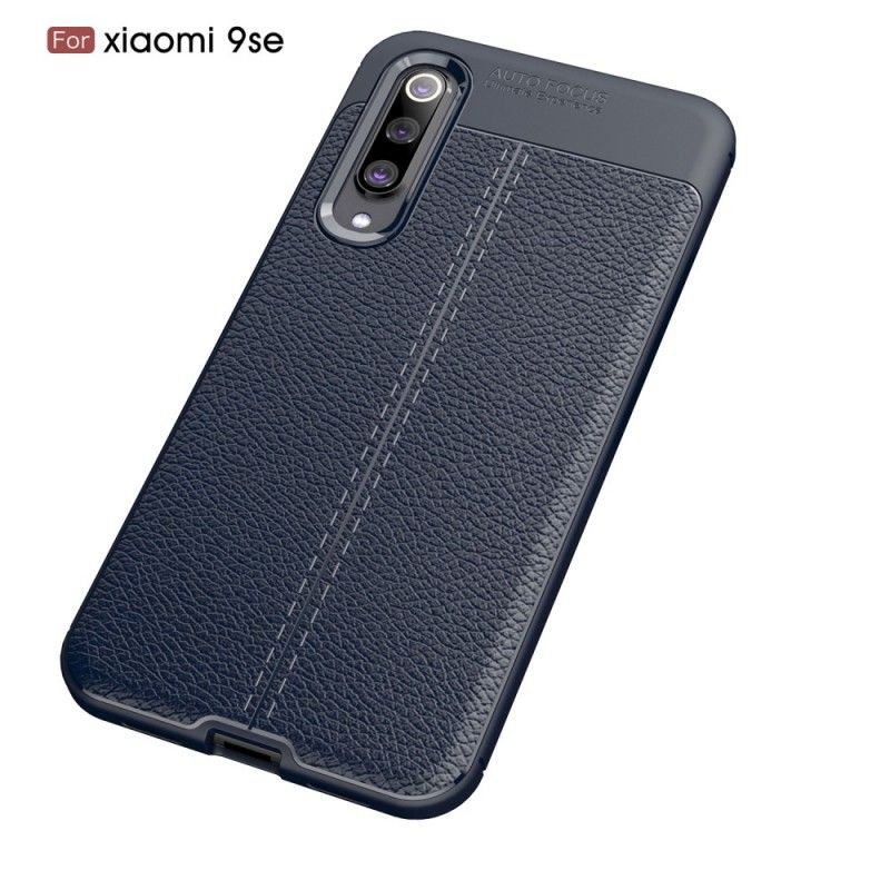 Coque Xiaomi Mi 9 Se Effet Cuir Litchi Double Line