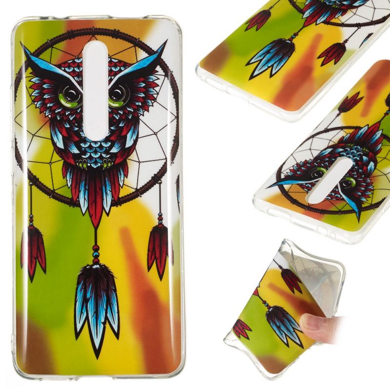 Coque Xiaomi Mi 9t / Mi 9t Pro Attrape Rêves Hibou Fluorescente