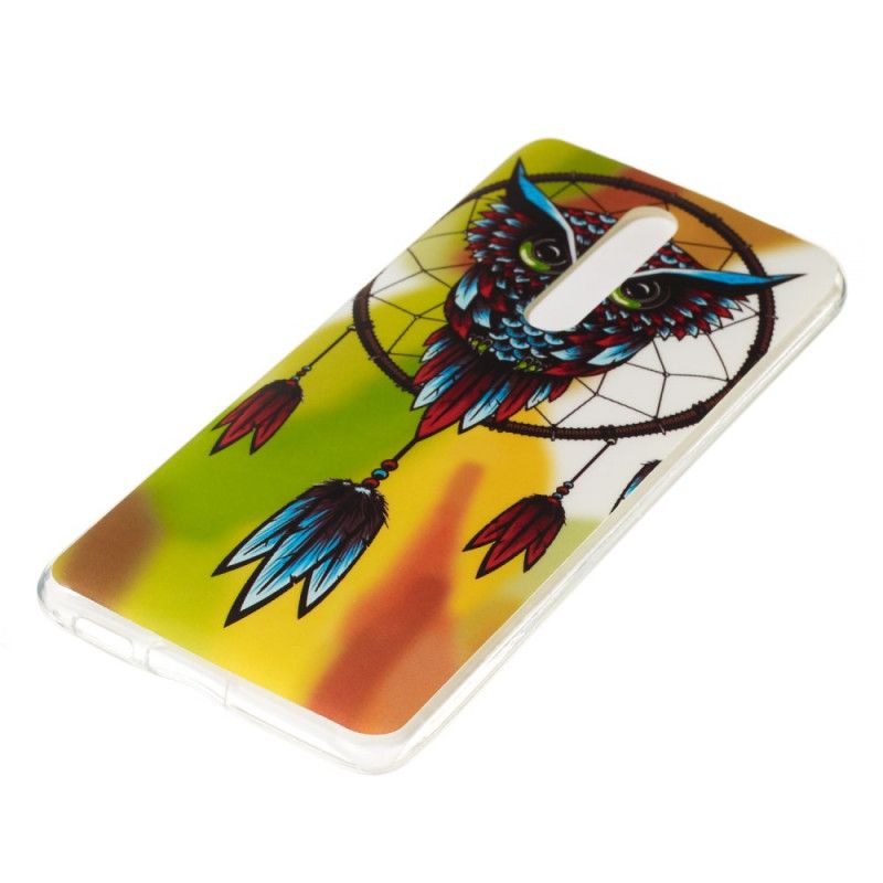 Coque Xiaomi Mi 9t / Mi 9t Pro Attrape Rêves Hibou Fluorescente