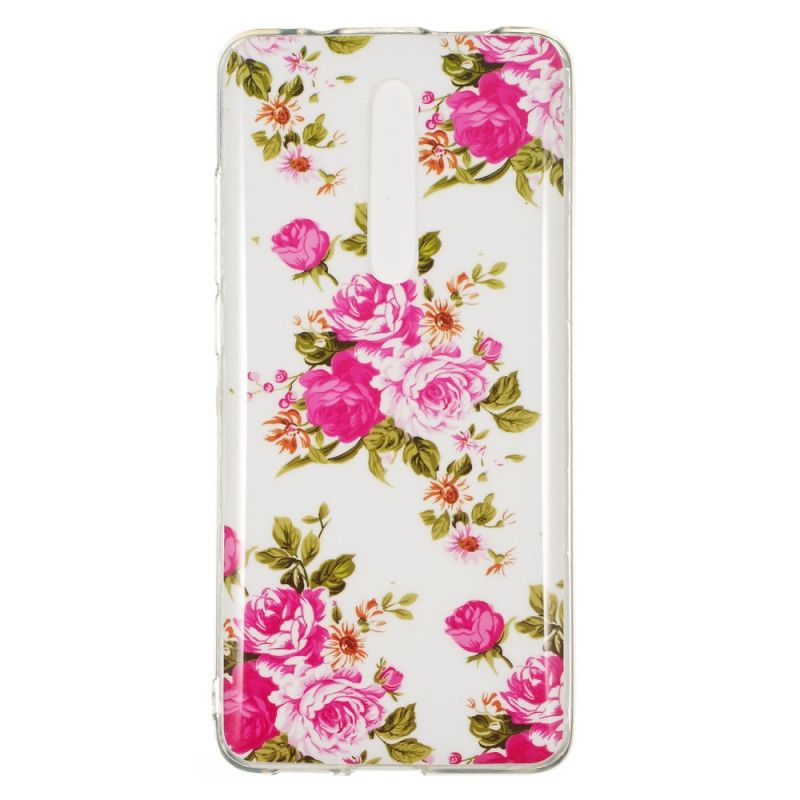 Coque Xiaomi Mi 9t / Mi 9t Pro Fleurs Liberty Fluorescente