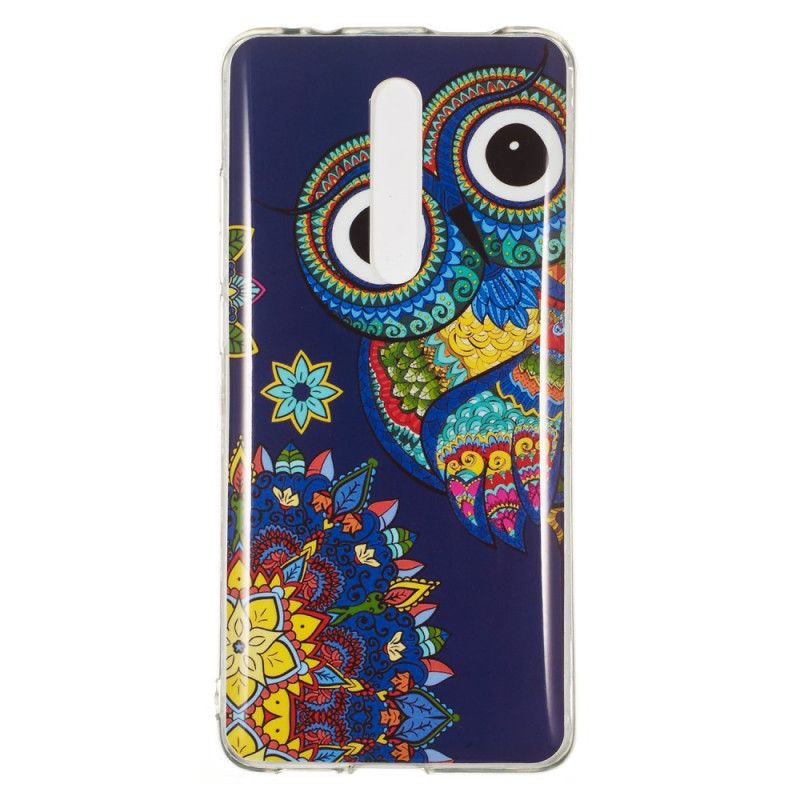 Coque Xiaomi Mi 9t / Mi 9t Pro Hibou Mandala Fluorescente