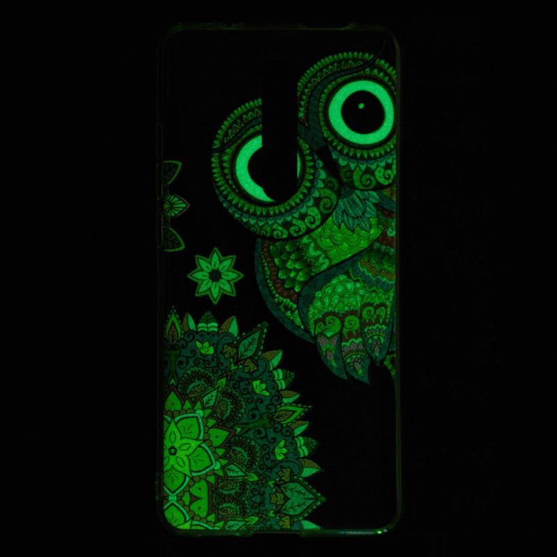 Coque Xiaomi Mi 9t / Mi 9t Pro Hibou Mandala Fluorescente