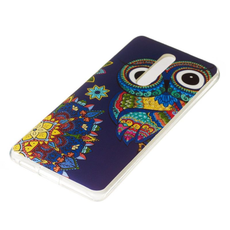 Coque Xiaomi Mi 9t / Mi 9t Pro Hibou Mandala Fluorescente