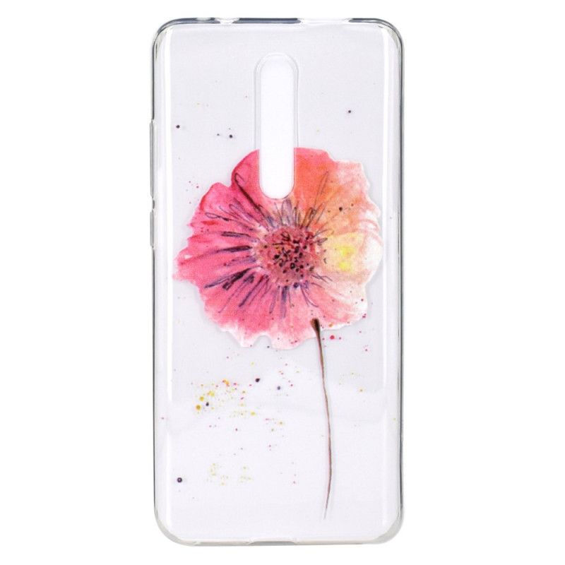 Coque Xiaomi Mi 9t / Mi 9t Pro Transparente Coquelicot Aquarelle