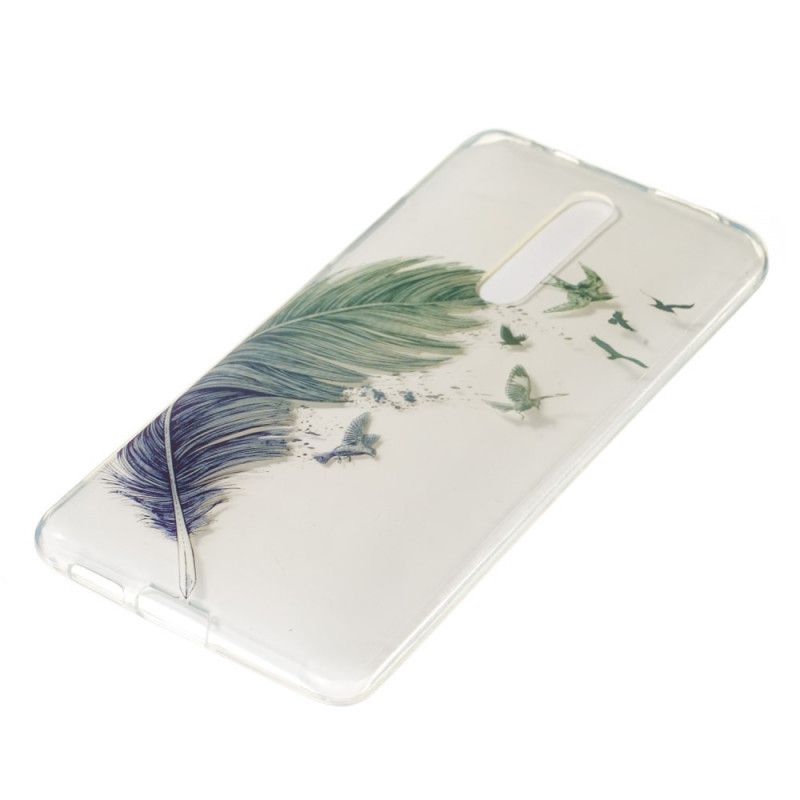 Coque Xiaomi Mi 9t / Mi 9t Pro Transparente Plume Colorée