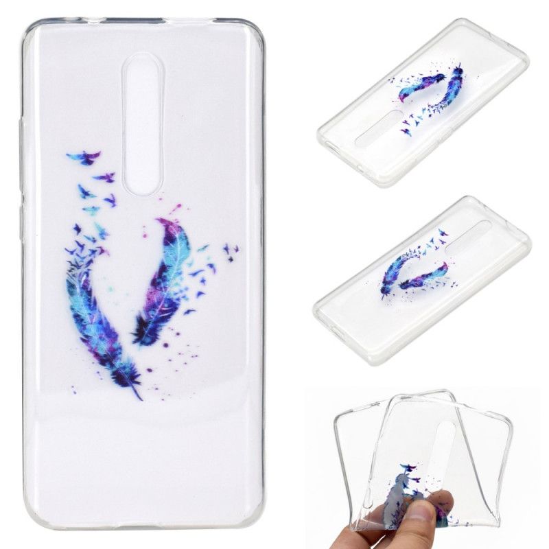 Coque Xiaomi Mi 9t / Mi 9t Pro Transparente Plumes