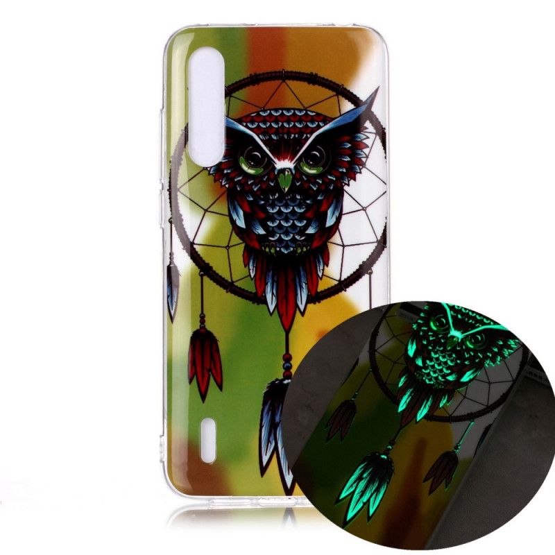 Coque Xiaomi Mi A3 Attrape Rêves Hibou Fluorescente