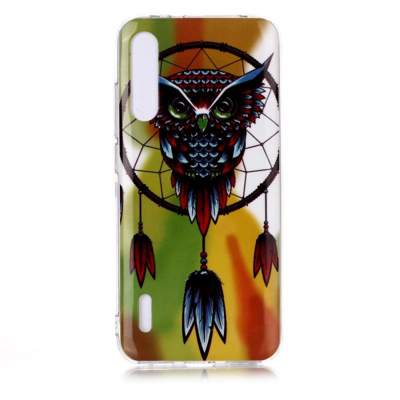 Coque Xiaomi Mi A3 Attrape Rêves Hibou Fluorescente