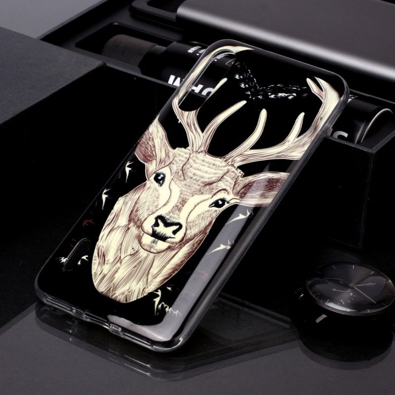 Coque Xiaomi Mi A3 Cerf Majestueux Fluorescente