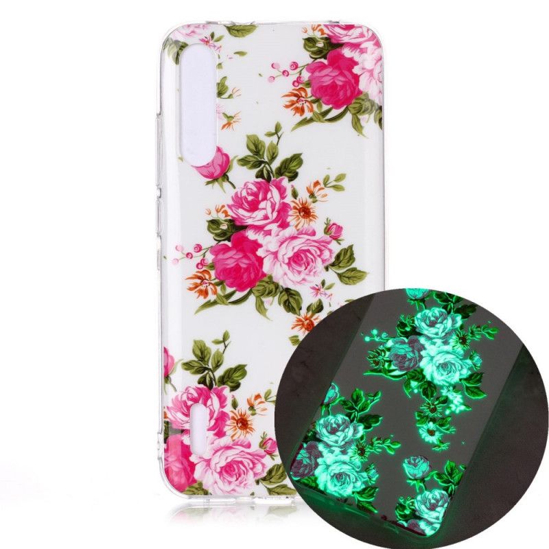 Coque Xiaomi Mi A3 Fleurs Liberty Fluorescente