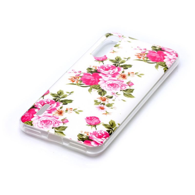 Coque Xiaomi Mi A3 Fleurs Liberty Fluorescente