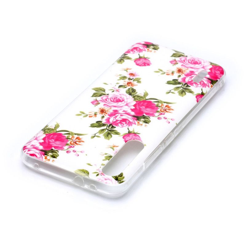 Coque Xiaomi Mi A3 Fleurs Liberty Fluorescente