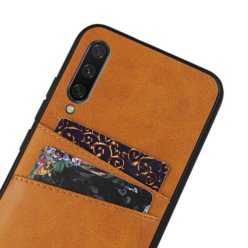 Coque Xiaomi Mi A3 Texture Cuir Double Porte Cartes