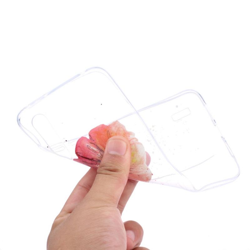 Coque Xiaomi Mi A3 Transparente Coquelicot Aquarelle