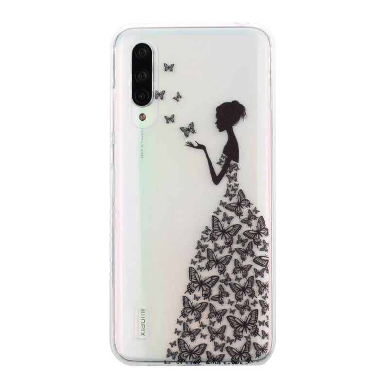 Coque Xiaomi Mi A3 Transparente Robe Papillons