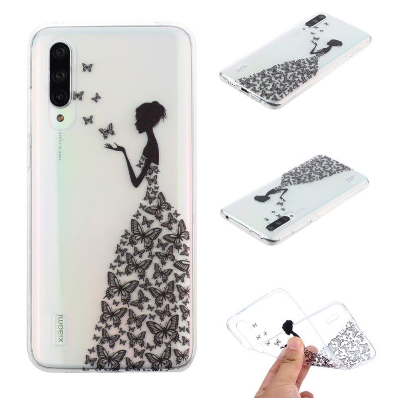 Coque Xiaomi Mi A3 Transparente Robe Papillons