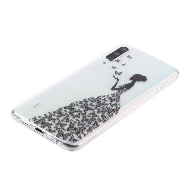 Coque Xiaomi Mi A3 Transparente Robe Papillons