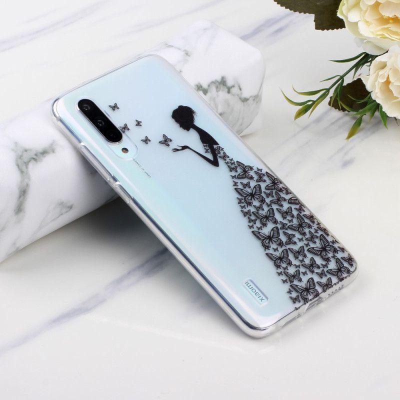 Coque Xiaomi Mi A3 Transparente Robe Papillons