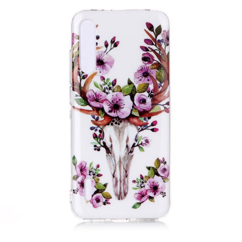 Coque Xiaomi Mi A3 Wapiti Fleuri Fluorescente