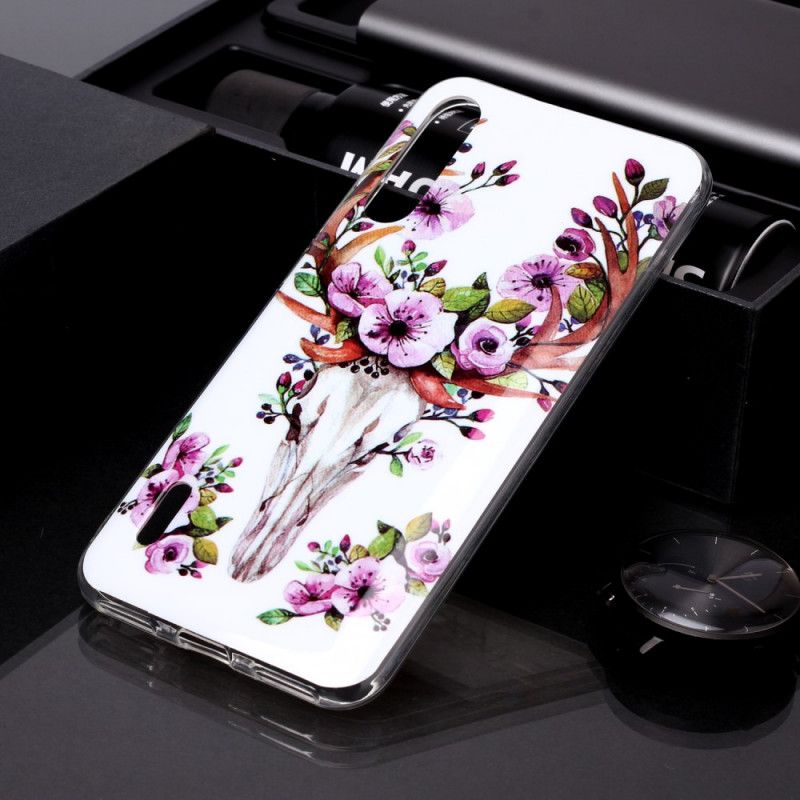 Coque Xiaomi Mi A3 Wapiti Fleuri Fluorescente