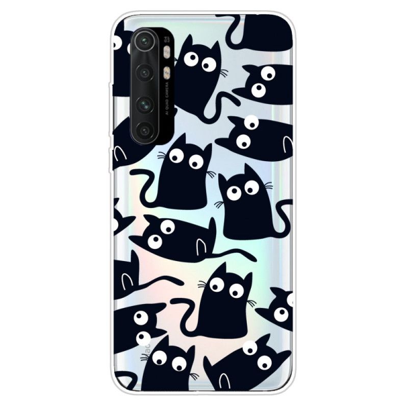 Coque Xiaomi Mi Note 10 Lite Chats Noirs