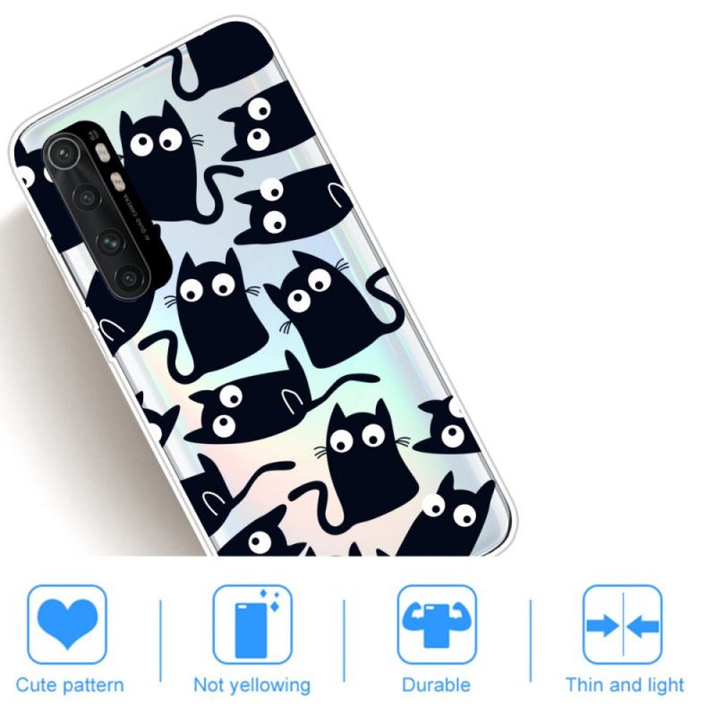 Coque Xiaomi Mi Note 10 Lite Chats Noirs