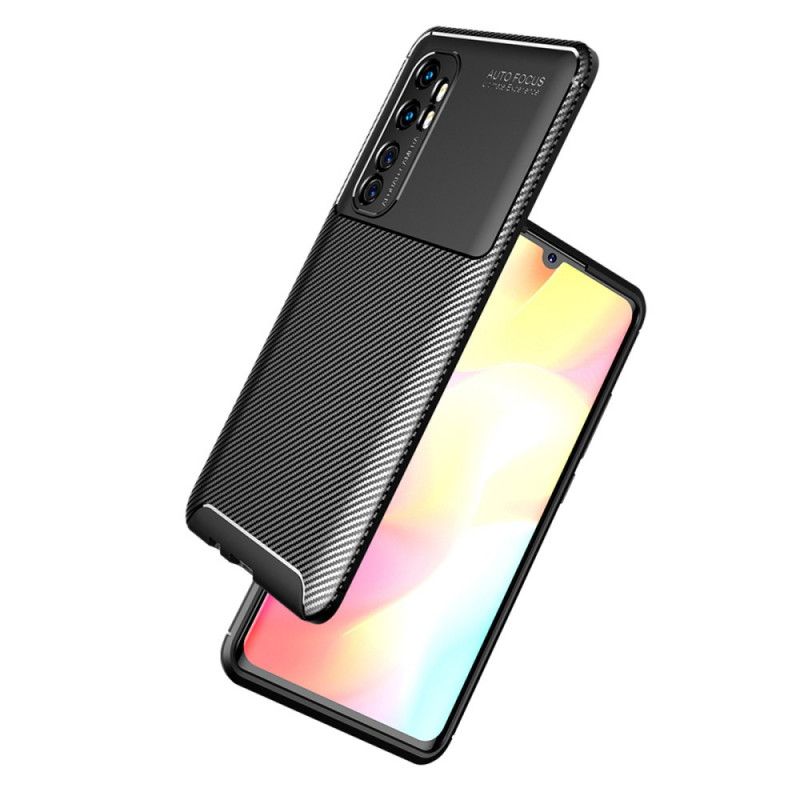 Coque Xiaomi Mi Note 10 Lite Flexible Texture Fibre Carbone